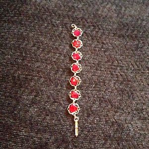 Vtg garnet looking stones bracelet